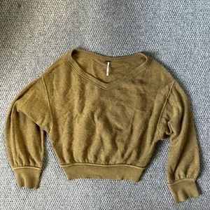 Free People orange / gold cashmere sweater